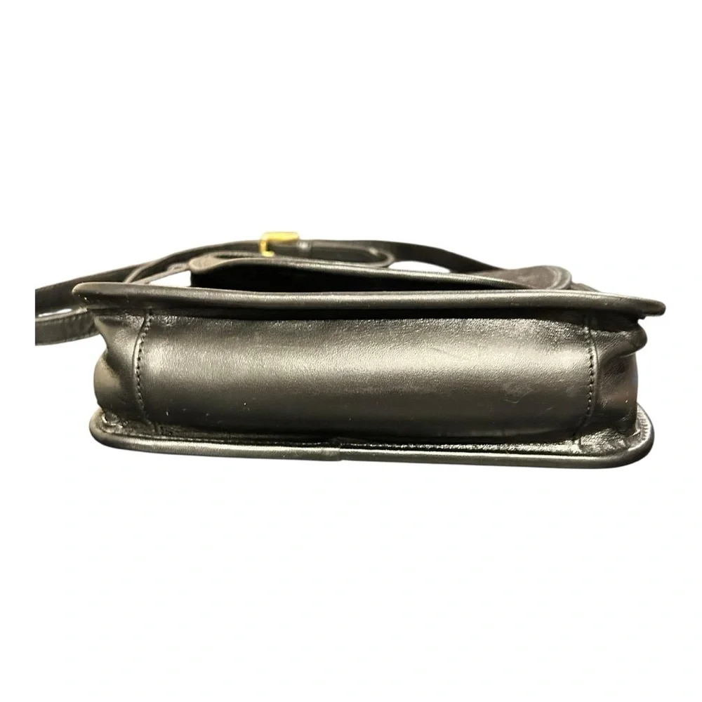 COACH VINTAGE LINDSAY CROSSBODY BAG Black Leather Purse Interior Creed - Picture 6 of 13